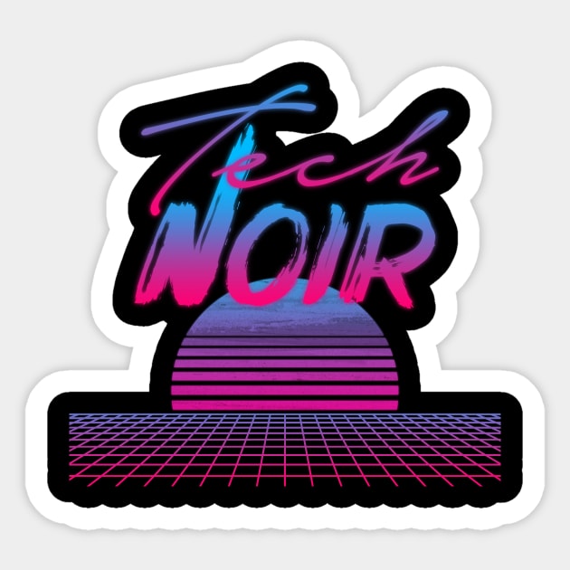 Tech Noir Sticker by DylanBlairIllustration